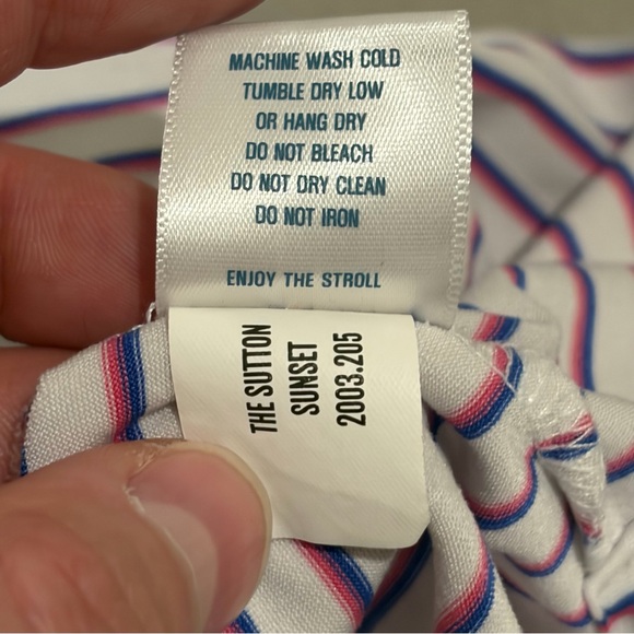 Holderness & Bourne Sutton Polo Shirt Mens Large White Stripe Medalist Golf Club - Picture 9 of 9